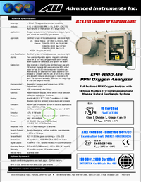 Thumbnail of document Manual - GPR-1800 Oxygen Analyzer
